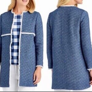 J. McLaughlin Fringed Tweed Coat